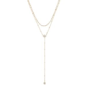 Chloe + Isabel Jewelry - Crystal Drop Two-Row Y-Necklace Chloe + Isabel Jewelry - Crystal Drop Two-Row Y-Necklace